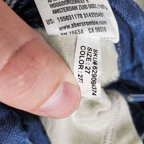 Abercrombie Jeans Womens 4 Annie Girlfriend Embroidered Floral Distressed - Picture 11 of 11